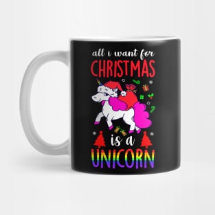 Christmas is a Unicorn T-Shirt Mug